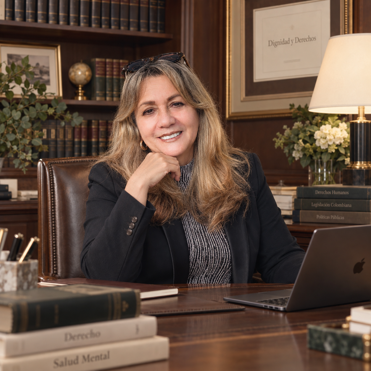 María Martha Cristina Suárez Ávila, abogada, en su oficina